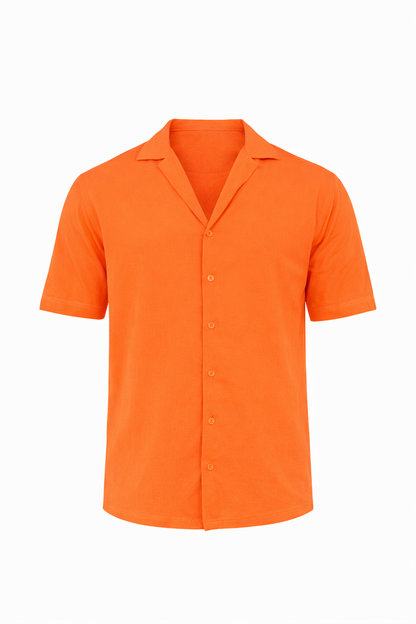 Orange Half Sleeve Shirt