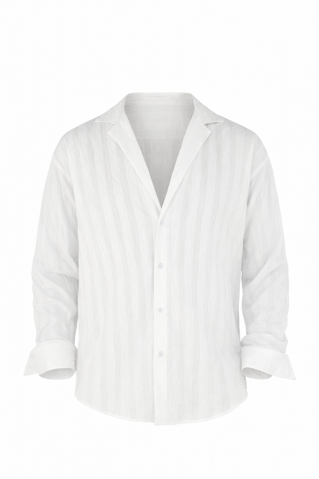 White Transparent Striped Shirt