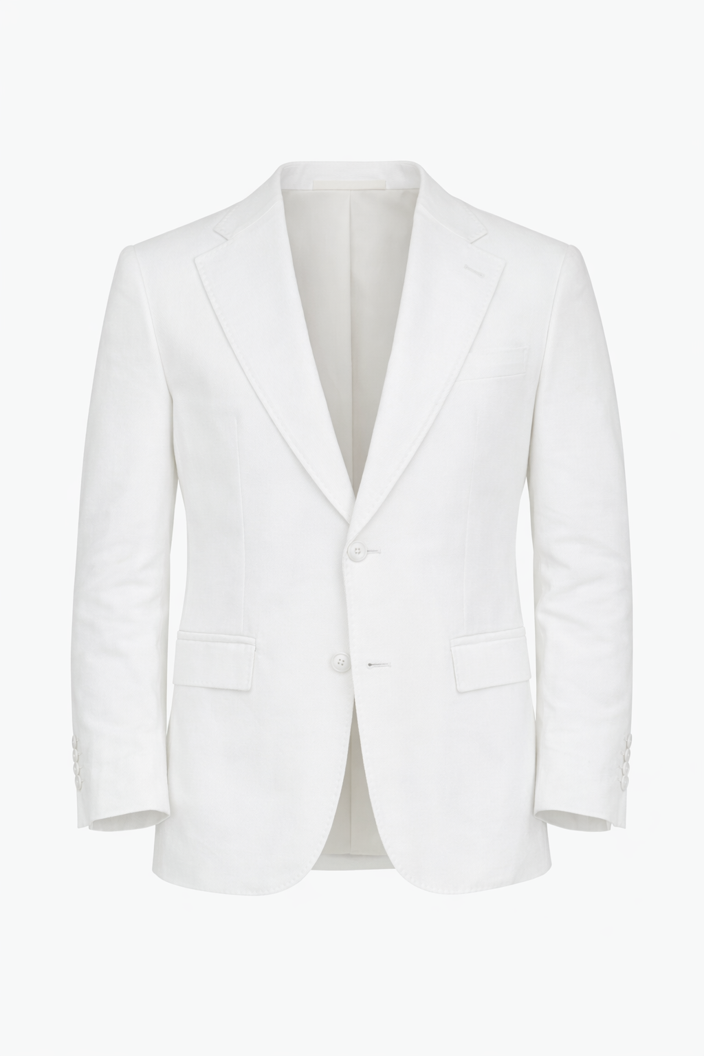 White Notch Lapel Blazer