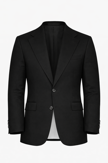 Black Notch Lapel Blazer