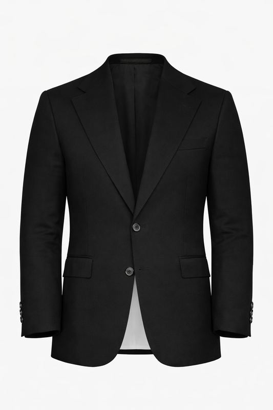 Black Notch Lapel Blazer