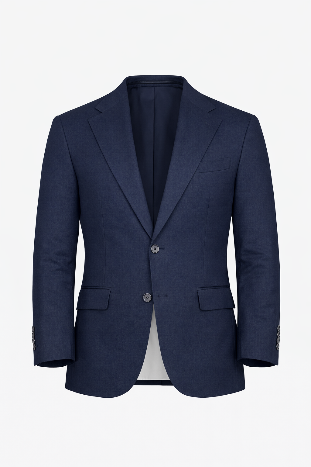 Navy Blue Notch Lapel Blazer