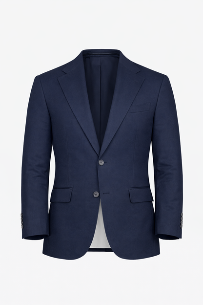 Navy Blue Notch Lapel Blazer