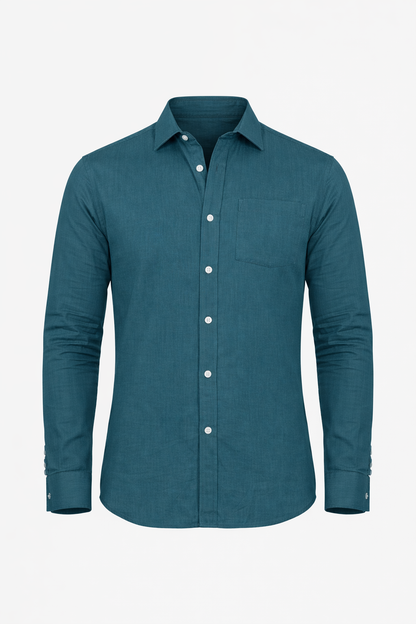 Dark Green Linen Chemise