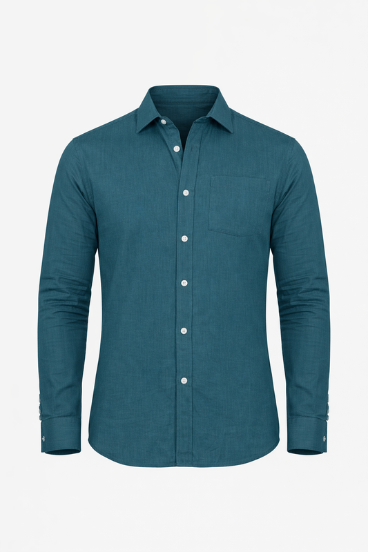 Dark Green Linen Chemise