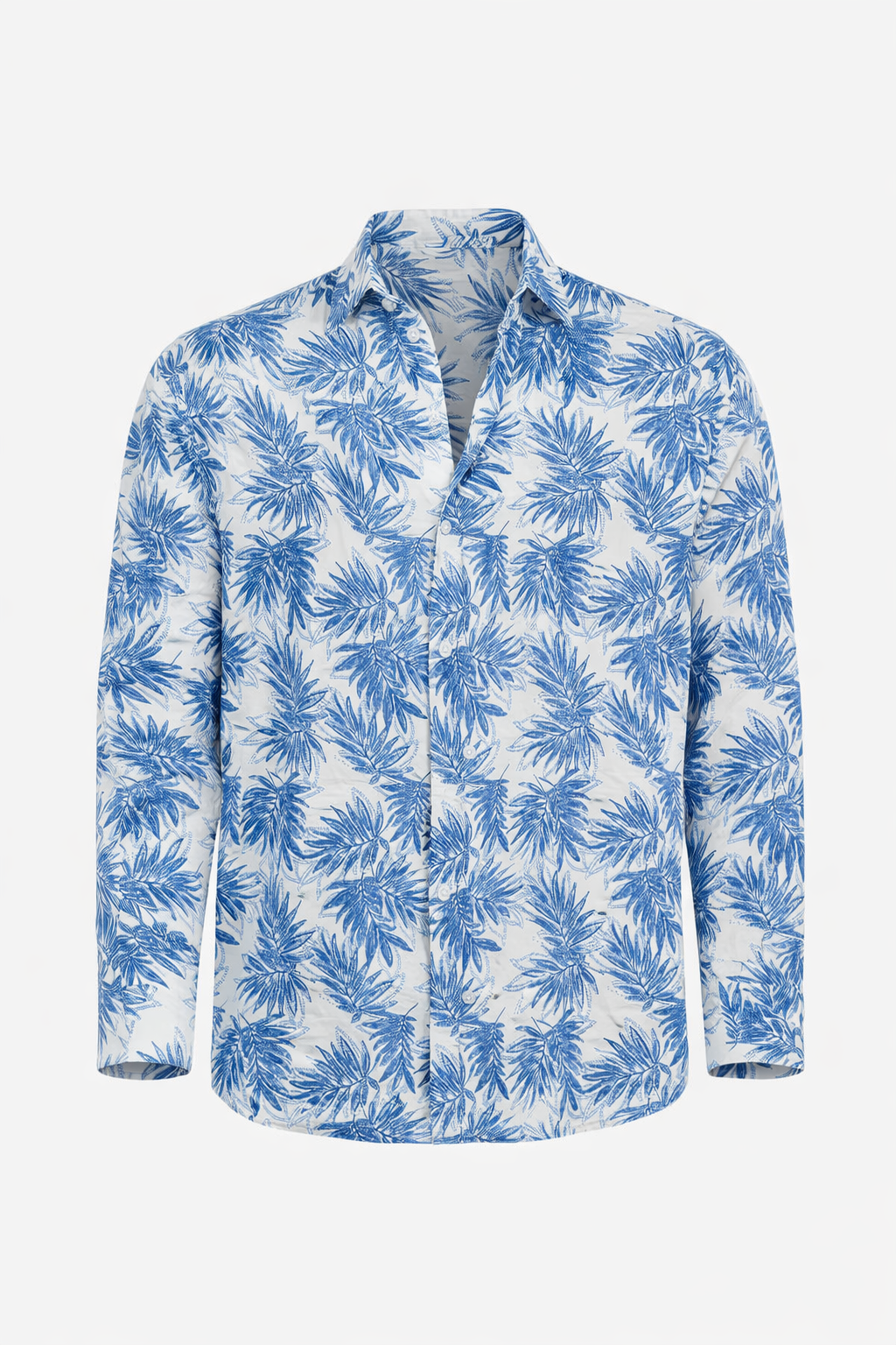 Floral White/Blue Chemise