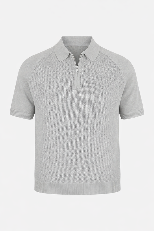 Olive Green Half Zip Polo