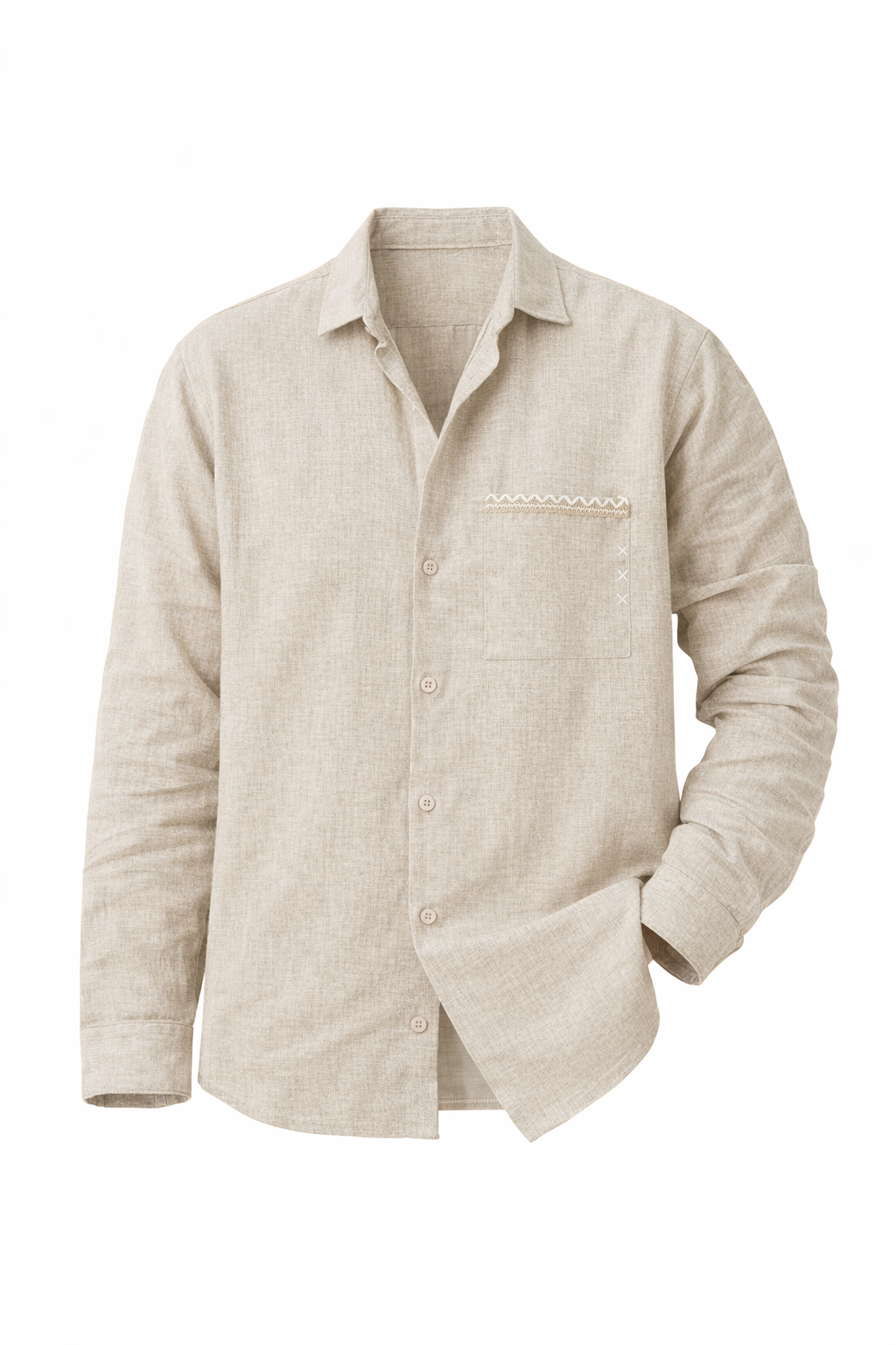 Beige Linen Chemise