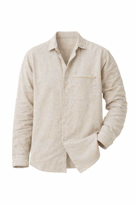 Beige Linen Chemise