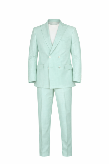 Aqua(Opal) Dubetti Peak Lapel Suit