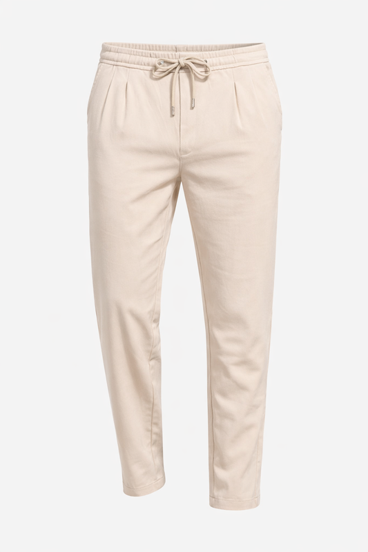 Beige Cotton Pants