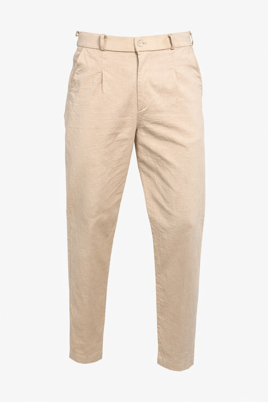 Beige Linen Pant
