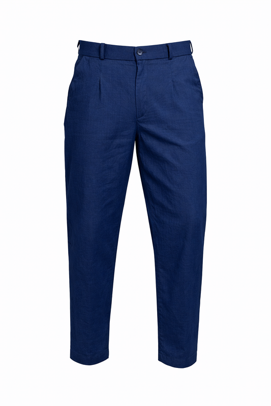 Navy Blue Linen Pant