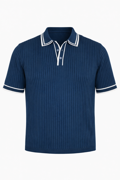 Petroleum with White Polo Neck