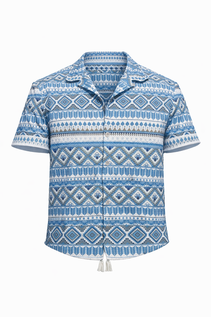Baby Blue and White Chemise