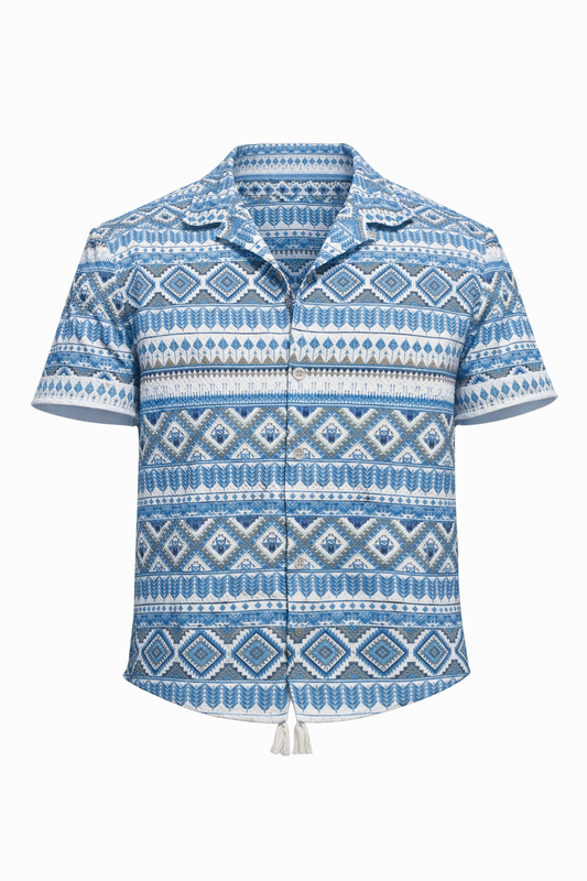 Baby Blue and White Chemise