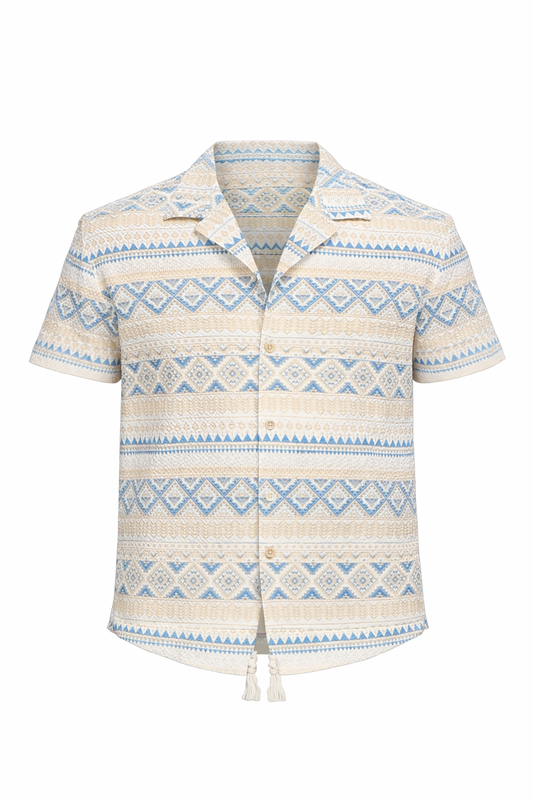 Off-White and Baby Blue Chemise