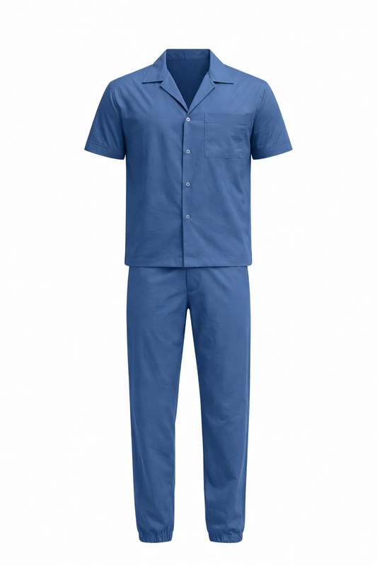 Blue Parachute Chemise Set
