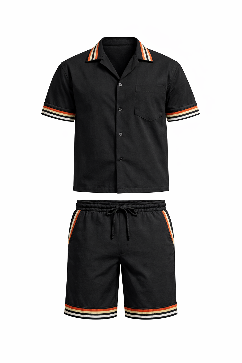 Black Chemise and Short Cotton Set