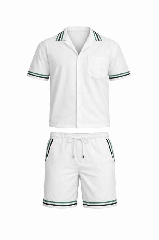 White Chemise and Short Cotton Set