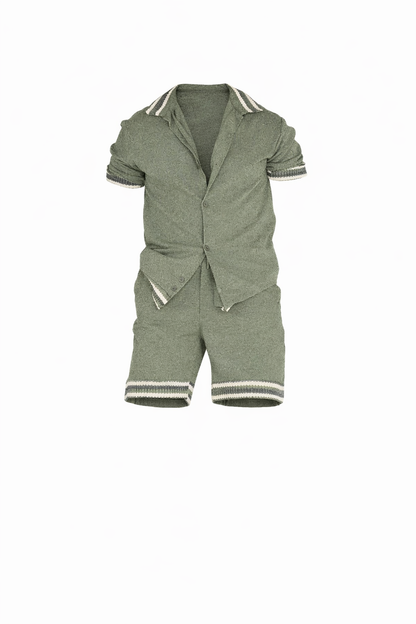 Light Mint Chemise and Short Cotton Set