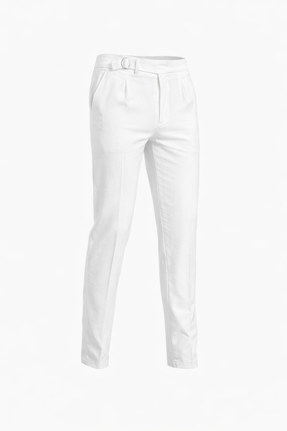 White High-waist pants