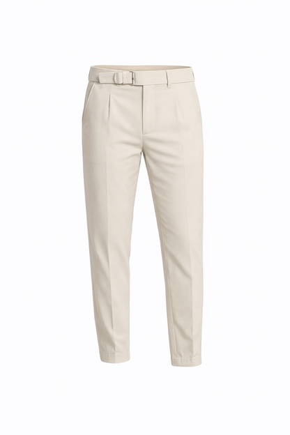 Beige High-waist pants