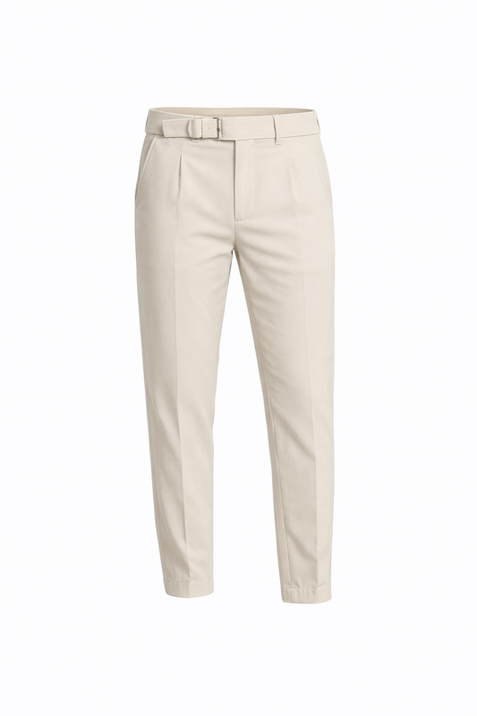 Beige High-waist pants