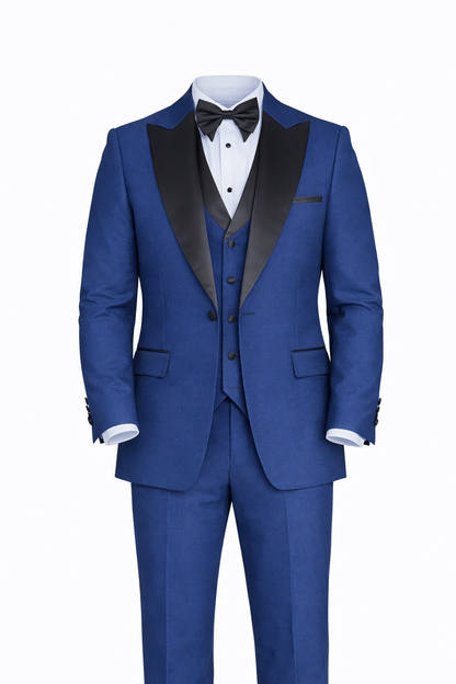 Indigo Tuxedo Peak Lapel Suit