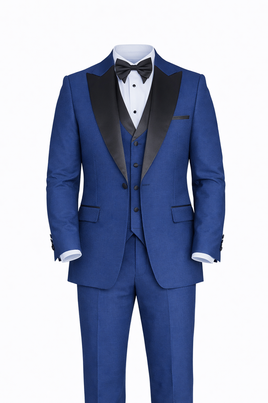 Indigo Tuxedo Peak Lapel Suit