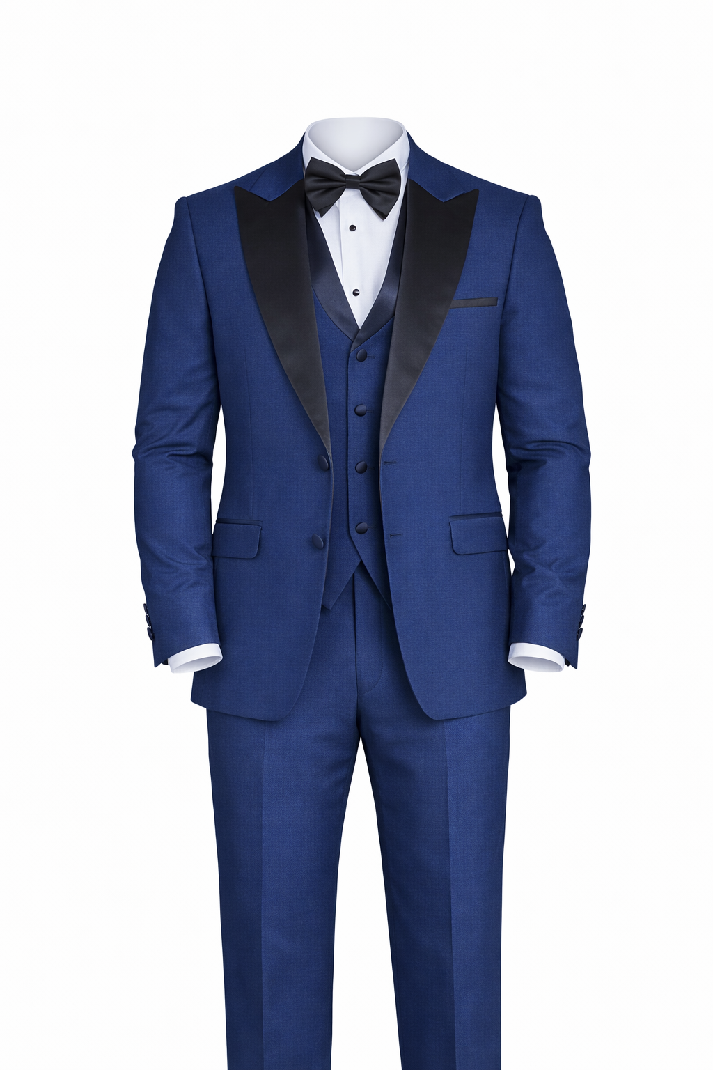 Navy Blue Tuxedo Peak Lapel Suit