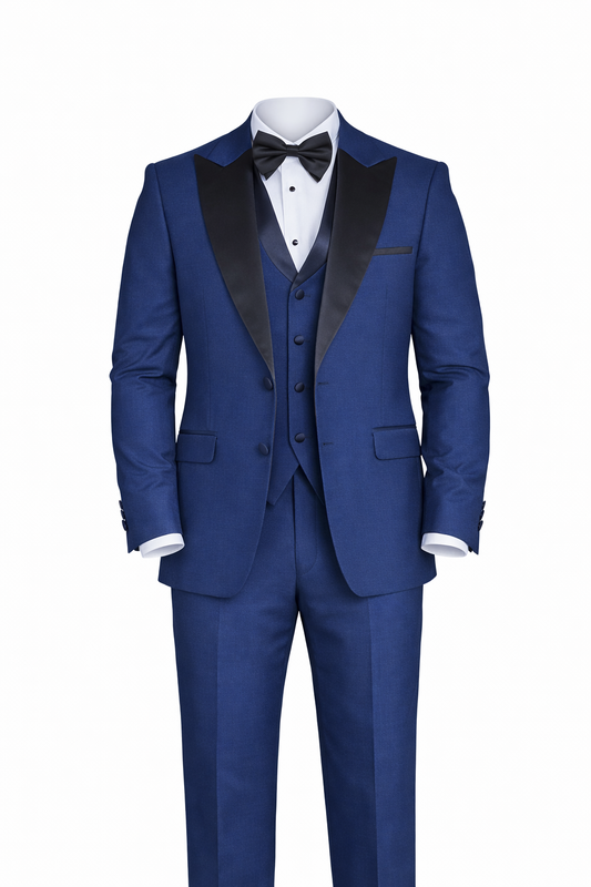 Navy Blue Tuxedo Peak Lapel Suit