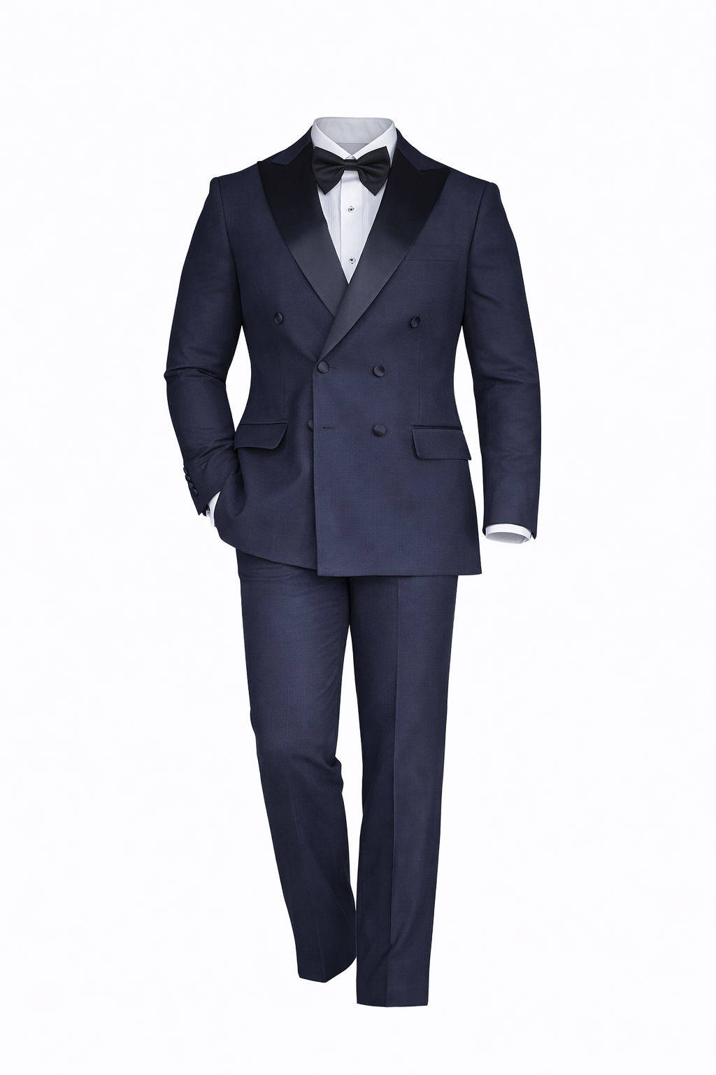 Navy Blue Tuxedo Dubetti Peak Lapel Suit