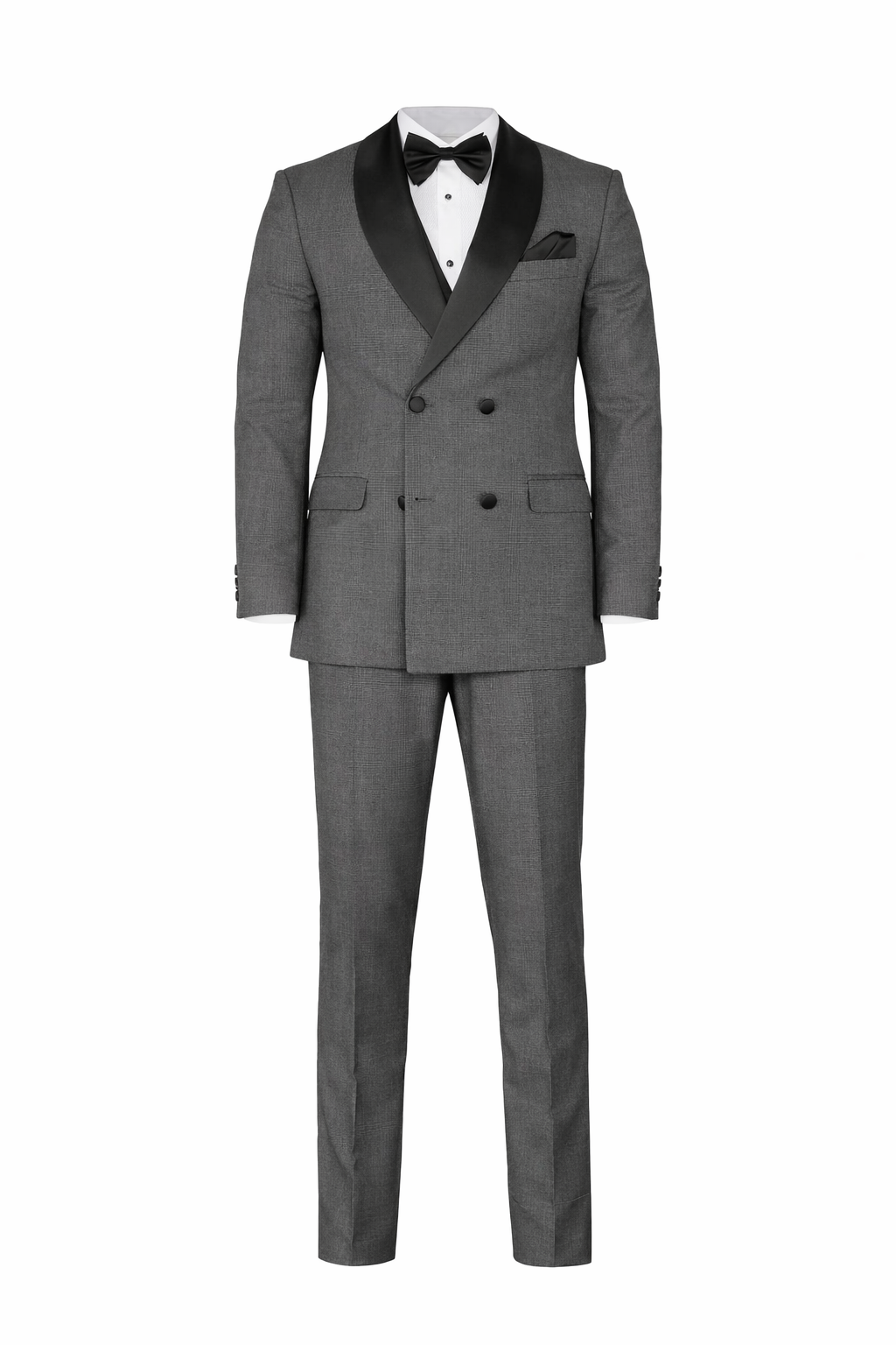 Gray Tuxedo Dubetti Peak Lapel Suit
