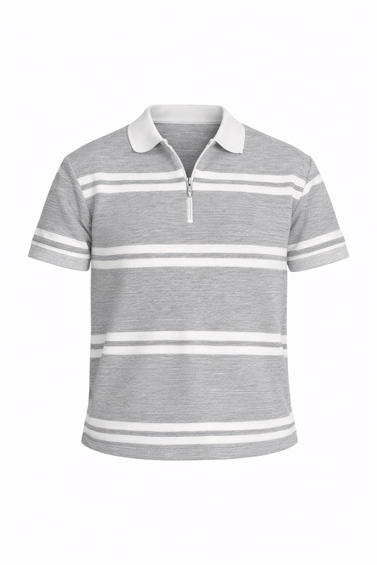 Gray/White Polo