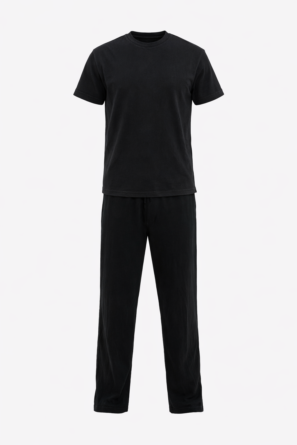 Black Round Neck Set