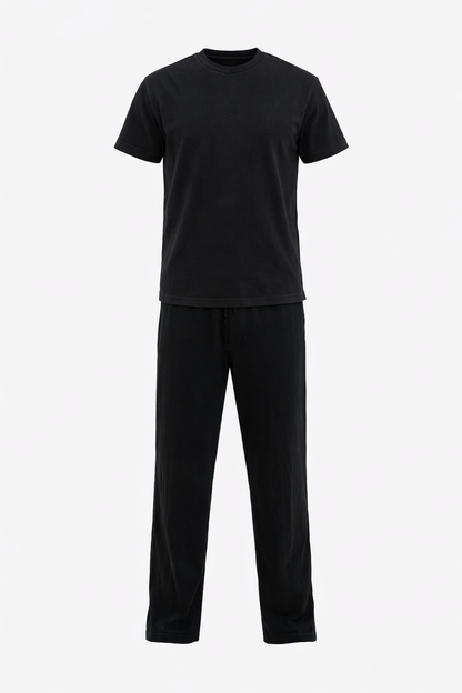 Black Round Neck Set