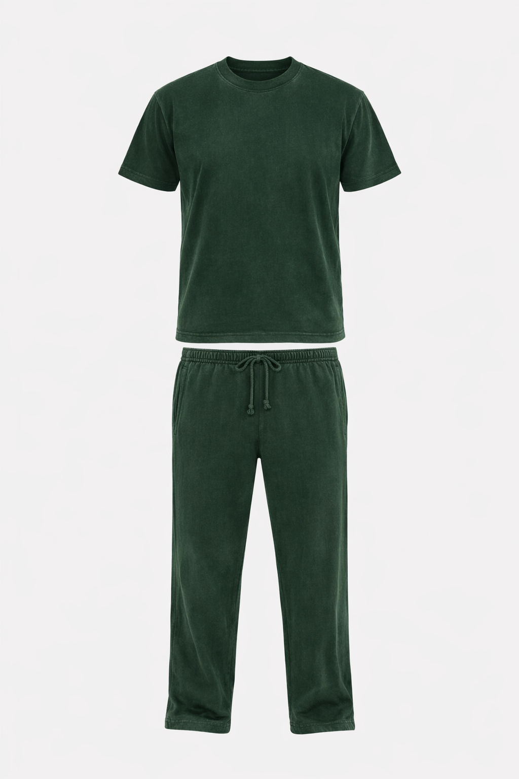 Dark Green Round Neck Set