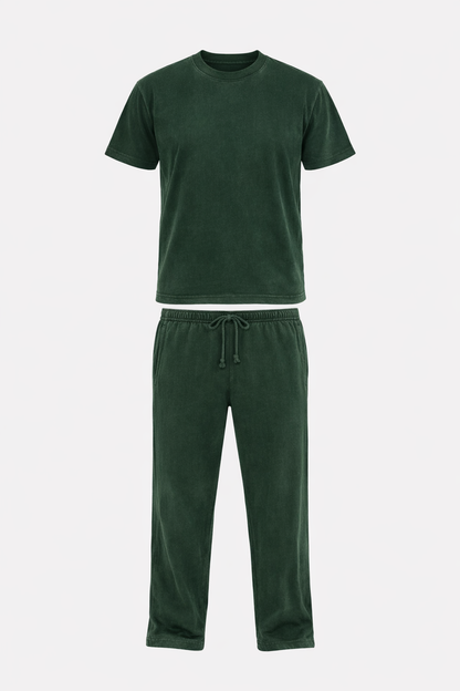 Dark Green Round Neck Set