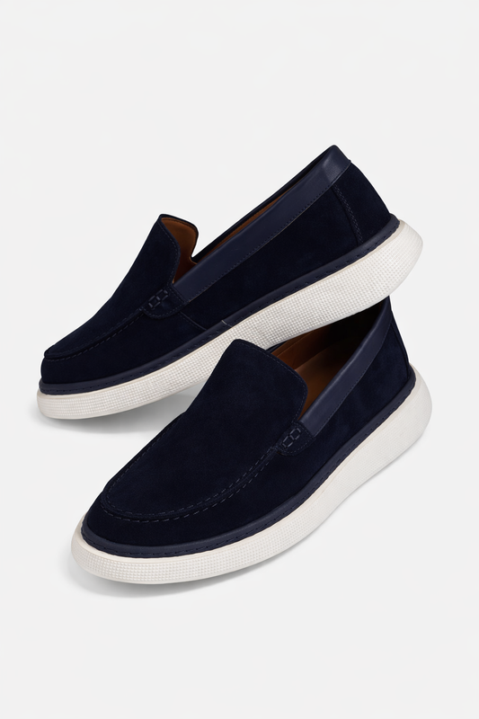 Black/White Loafers Chamois