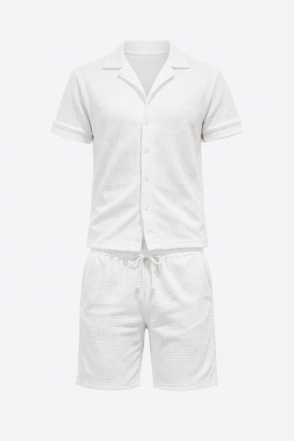 White Chemise and Shorts Set