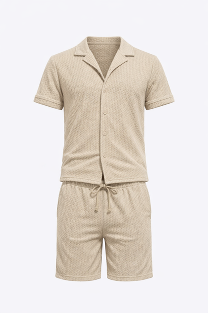 Olive Green Chemise and Shorts Set