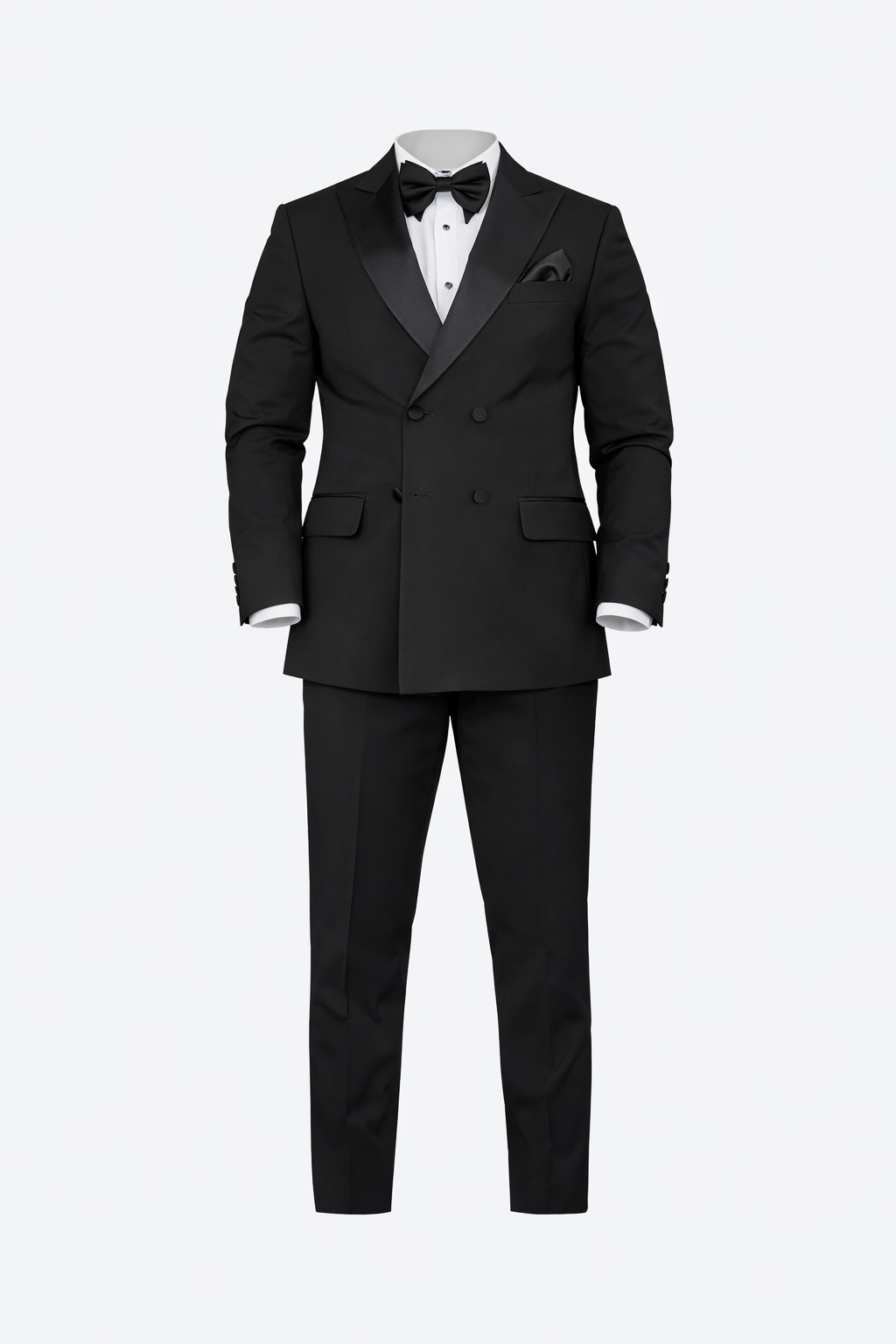 Black Tuxedo Dubetti Peak Lapel Suit