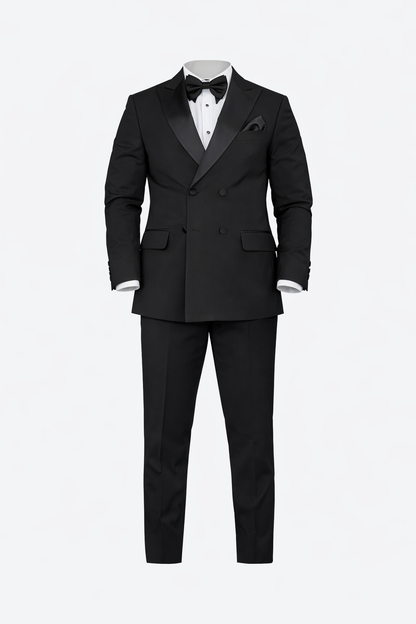 Black Tuxedo Dubetti Peak Lapel Suit