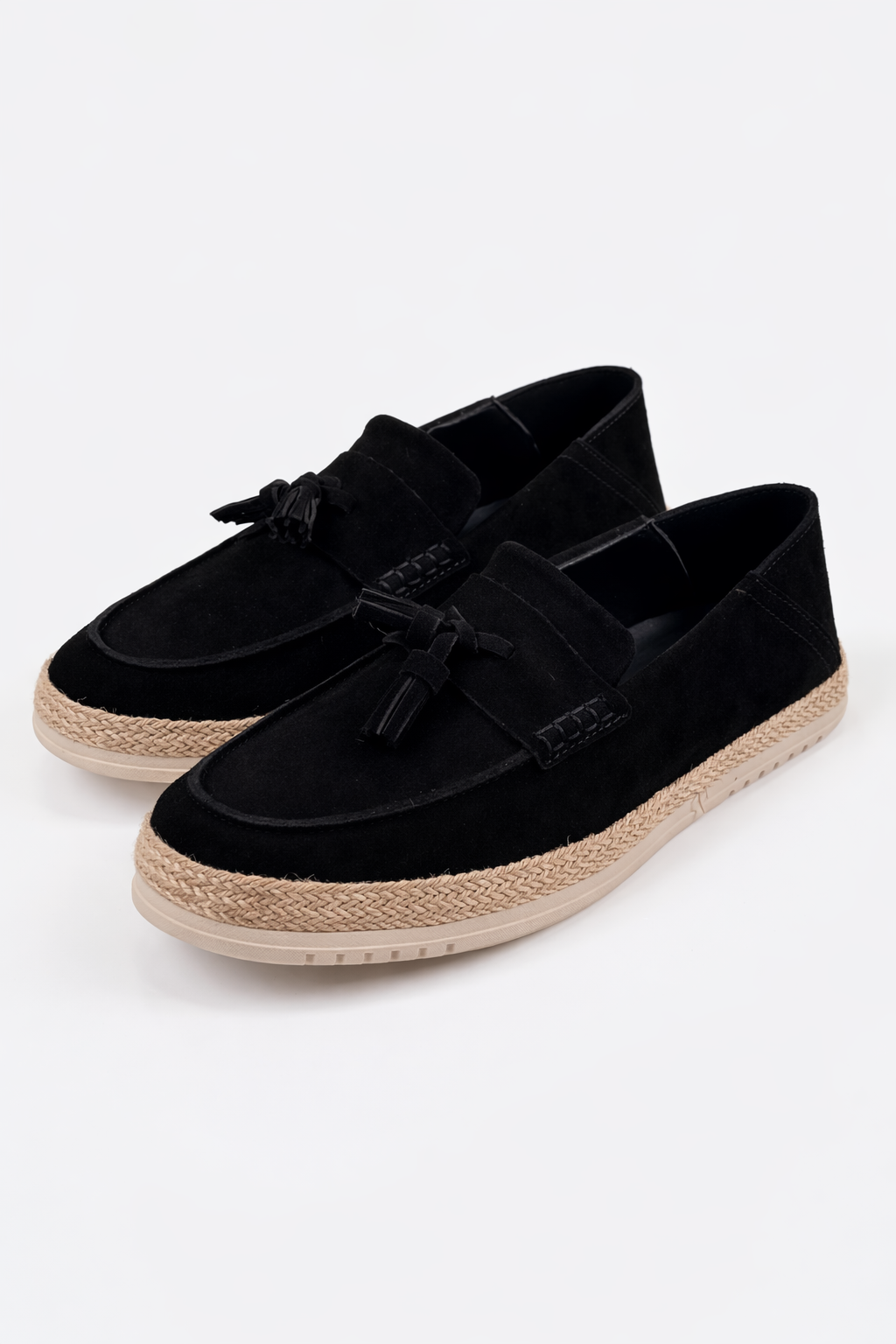 Black/Beige Loafers Chamois