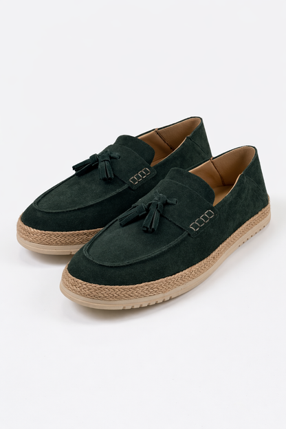 Dark Jungle Green Loafers Chamois