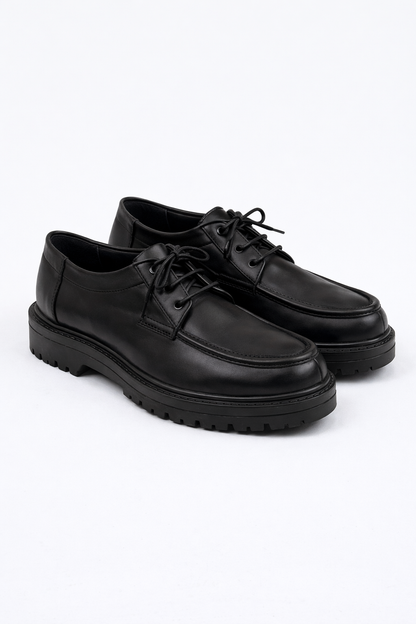 Full Black Leather Shoes
