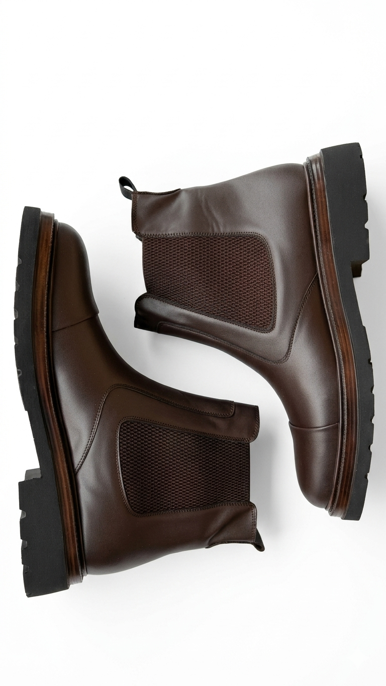 Ozero Dark Brown Leather Boots