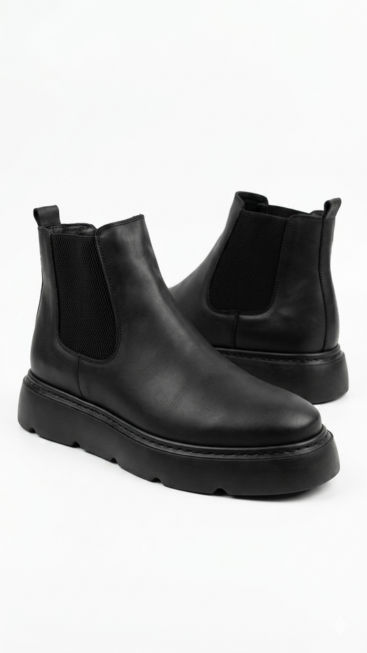 Black Leather Ozero Boots