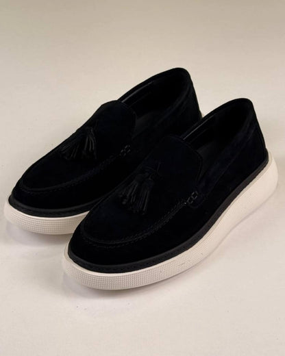 Black loafers